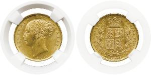 1 Sovereign 大不列颠及爱尔兰联合王国 (1801 - 1922) 金 维多利亚 (英国君主)