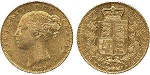 1 Sovereign 大不列颠及爱尔兰联合王国 (1801 - 1922) 金 维多利亚 (英国君主)