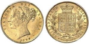 1 Sovereign 大不列颠及爱尔兰联合王国 (1801 - 1922) 金 维多利亚 (英国君主)