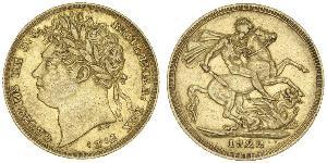 1 Sovereign 大不列颠及爱尔兰联合王国 (1801 - 1922) 金 喬治四世 (1762-1830)