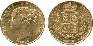 1 Sovereign 大不列颠及爱尔兰联合王国 (1801 - 1922) 金 维多利亚 (英国君主)