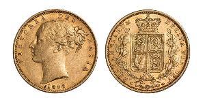 1 Sovereign 大不列颠及爱尔兰联合王国 (1801 - 1922) 金 维多利亚 (英国君主)