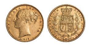 1 Sovereign 大不列颠及爱尔兰联合王国 (1801 - 1922) 金 维多利亚 (英国君主)