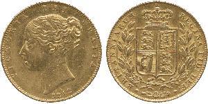 1 Sovereign 大不列颠及爱尔兰联合王国 (1801 - 1922) 金 维多利亚 (英国君主)