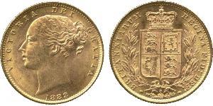 1 Sovereign 大不列颠及爱尔兰联合王国 (1801 - 1922) 金 维多利亚 (英国君主)