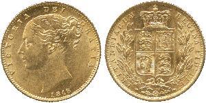 1 Sovereign 大不列颠及爱尔兰联合王国 (1801 - 1922) 金 维多利亚 (英国君主)