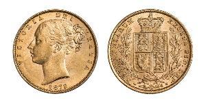 1 Sovereign 大不列颠及爱尔兰联合王国 (1801 - 1922) 金 维多利亚 (英国君主)