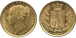 1 Sovereign 大不列颠及爱尔兰联合王国 (1801 - 1922) 金 维多利亚 (英国君主)