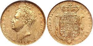 1 Sovereign 大不列颠及爱尔兰联合王国 (1801 - 1922) 金 喬治四世 (1762-1830)