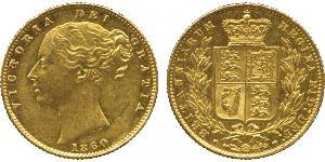1 Sovereign 大不列颠及爱尔兰联合王国 (1801 - 1922) 金 维多利亚 (英国君主)