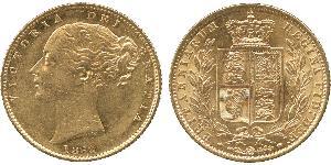 1 Sovereign 大不列颠及爱尔兰联合王国 (1801 - 1922) 金 维多利亚 (英国君主)