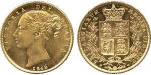 1 Sovereign 大不列颠及爱尔兰联合王国 (1801 - 1922) 金 维多利亚 (英国君主)