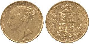 1 Sovereign 大不列颠及爱尔兰联合王国 (1801 - 1922) 金 维多利亚 (英国君主)