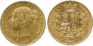 1 Sovereign 大不列颠及爱尔兰联合王国 (1801 - 1922) 金 维多利亚 (英国君主)