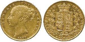 1 Sovereign 大不列颠及爱尔兰联合王国 (1801 - 1922) 金 维多利亚 (英国君主)