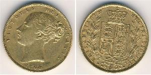 1 Sovereign 大不列颠及爱尔兰联合王国 (1801 - 1922) 金 维多利亚 (英国君主)