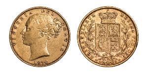 1 Sovereign 大不列颠及爱尔兰联合王国 (1801 - 1922) 金 维多利亚 (英国君主)