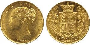 1 Sovereign 大不列颠及爱尔兰联合王国 (1801 - 1922) 金 维多利亚 (英国君主)