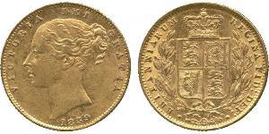 1 Sovereign 大不列颠及爱尔兰联合王国 (1801 - 1922) 金 维多利亚 (英国君主)