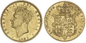 1 Sovereign 大不列颠及爱尔兰联合王国 (1801 - 1922) 金 喬治四世 (1762-1830)