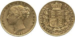 1 Sovereign 大不列颠及爱尔兰联合王国 (1801 - 1922) 金 维多利亚 (英国君主)