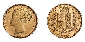 1 Sovereign 大不列颠及爱尔兰联合王国 (1801 - 1922) 金 维多利亚 (英国君主)