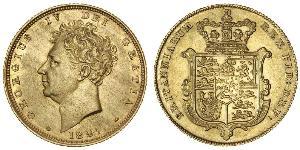 1 Sovereign 大不列颠及爱尔兰联合王国 (1801 - 1922) 金 喬治四世 (1762-1830)