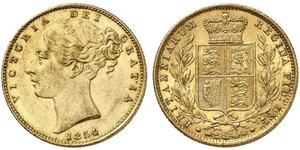 1 Sovereign 大不列颠及爱尔兰联合王国 (1801 - 1922) 金 维多利亚 (英国君主)