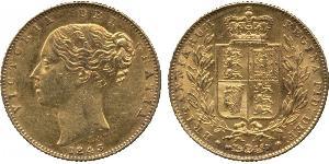 1 Sovereign 大不列颠及爱尔兰联合王国 (1801 - 1922) 金 维多利亚 (英国君主)