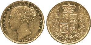 1 Sovereign 大不列颠及爱尔兰联合王国 (1801 - 1922) 金 维多利亚 (英国君主)