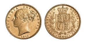 1 Sovereign 大不列颠及爱尔兰联合王国 (1801 - 1922) 金 维多利亚 (英国君主)