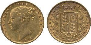 1 Sovereign 大不列颠及爱尔兰联合王国 (1801 - 1922) 金 维多利亚 (英国君主)
