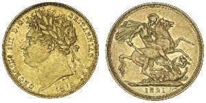 1 Sovereign 大不列颠及爱尔兰联合王国 (1801 - 1922) 金 喬治四世 (1762-1830)