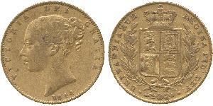 1 Sovereign 大不列颠及爱尔兰联合王国 (1801 - 1922) 金 维多利亚 (英国君主)