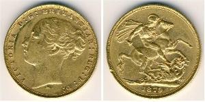 1 Sovereign 大不列颠及爱尔兰联合王国 (1801 - 1922) 金 维多利亚 (英国君主)