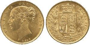 1 Sovereign 大不列颠及爱尔兰联合王国 (1801 - 1922) 金 维多利亚 (英国君主)
