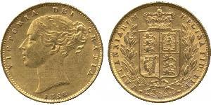 1 Sovereign 大不列颠及爱尔兰联合王国 (1801 - 1922) 金 维多利亚 (英国君主)