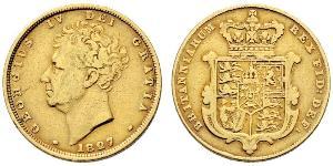 1 Sovereign 大不列颠及爱尔兰联合王国 (1801 - 1922) 金 喬治四世 (1762-1830)