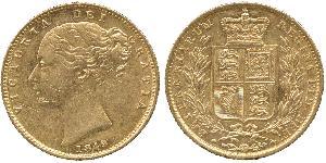 1 Sovereign 大不列颠及爱尔兰联合王国 (1801 - 1922) 金 维多利亚 (英国君主)
