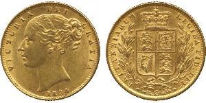 1 Sovereign 大不列颠及爱尔兰联合王国 (1801 - 1922) 金 维多利亚 (英国君主)