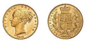 1 Sovereign 大不列颠及爱尔兰联合王国 (1801 - 1922) 金 维多利亚 (英国君主)