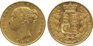1 Sovereign 大不列颠及爱尔兰联合王国 (1801 - 1922) 金 维多利亚 (英国君主)