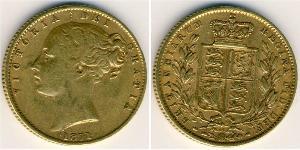 1 Sovereign 大不列颠及爱尔兰联合王国 (1801 - 1922) 金 维多利亚 (英国君主)