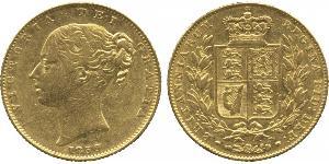 1 Sovereign 大不列颠及爱尔兰联合王国 (1801 - 1922) 金 维多利亚 (英国君主)