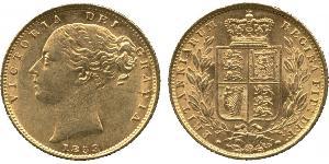 1 Sovereign 大不列颠及爱尔兰联合王国 (1801 - 1922) 金 维多利亚 (英国君主)