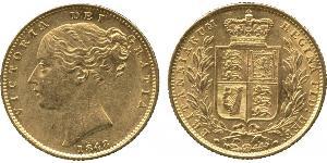 1 Sovereign 大不列颠及爱尔兰联合王国 (1801 - 1922) 金 维多利亚 (英国君主)