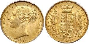 1 Sovereign 大不列颠及爱尔兰联合王国 (1801 - 1922) 金 维多利亚 (英国君主)