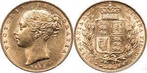 1 Sovereign 大不列颠及爱尔兰联合王国 (1801 - 1922) 金 维多利亚 (英国君主)