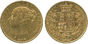 1 Sovereign 大不列颠及爱尔兰联合王国 (1801 - 1922) 金 维多利亚 (英国君主)