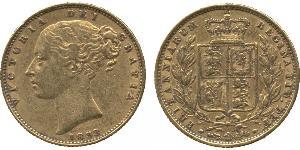 1 Sovereign 大不列颠及爱尔兰联合王国 (1801 - 1922) 金 维多利亚 (英国君主)
